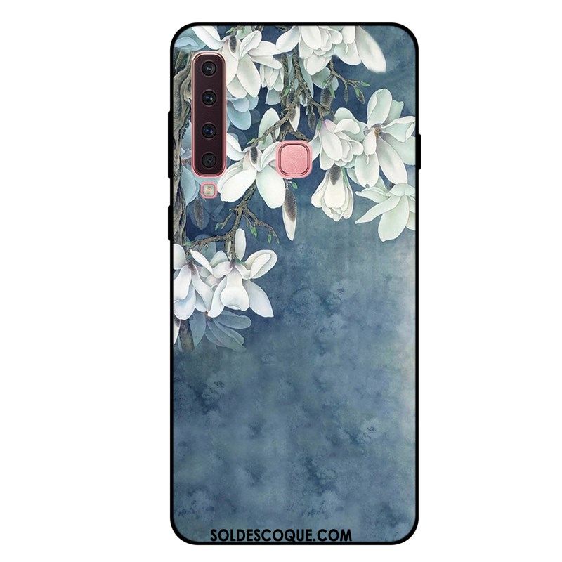 Coque Samsung Galaxy A9 2018 Tout Compris Bleu Téléphone Portable Étoile Étui Pas Cher