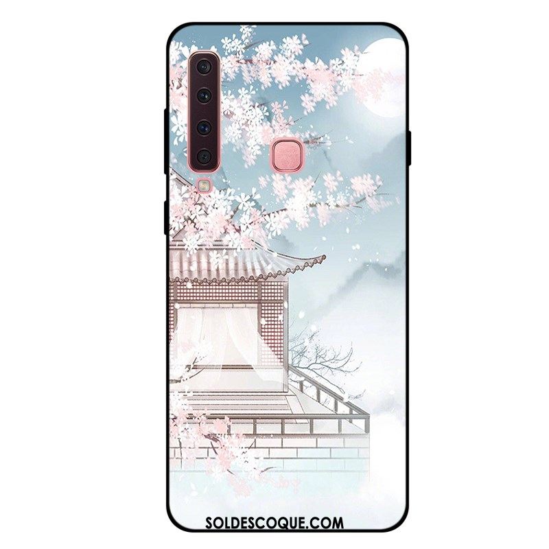 Coque Samsung Galaxy A9 2018 Tout Compris Bleu Téléphone Portable Étoile Étui Pas Cher