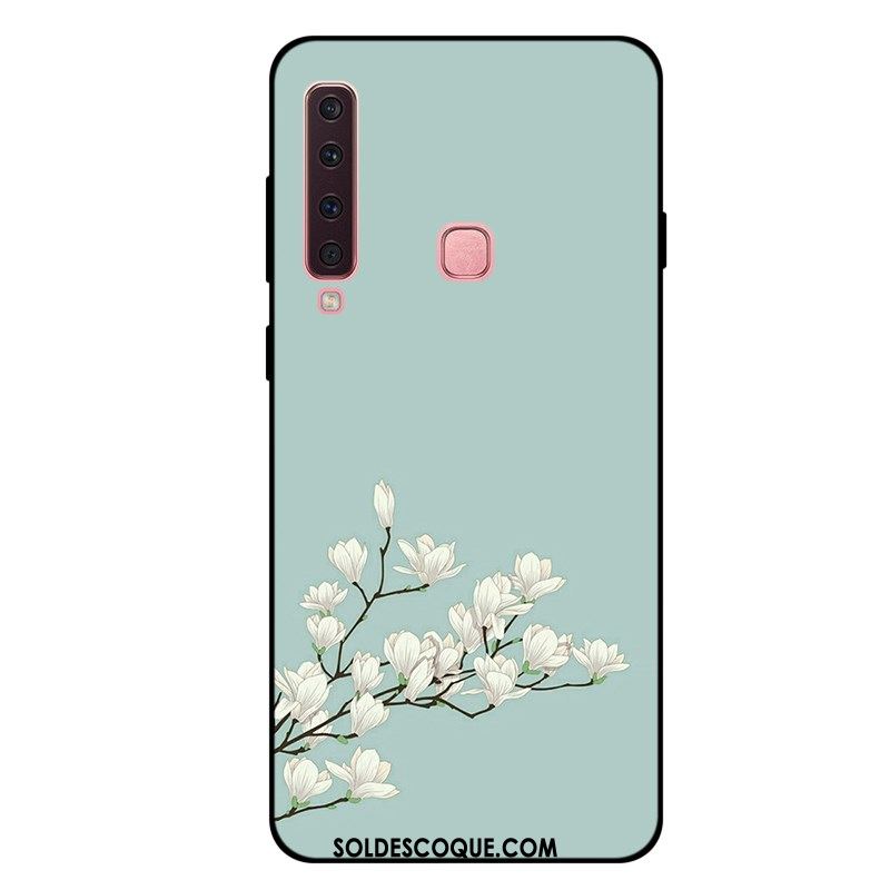 Coque Samsung Galaxy A9 2018 Tout Compris Bleu Téléphone Portable Étoile Étui Pas Cher