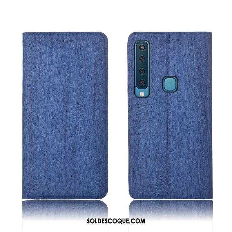 Coque Samsung Galaxy A9 2018 Tout Compris Fluide Doux Noir Étui En Cuir Téléphone Portable Pas Cher