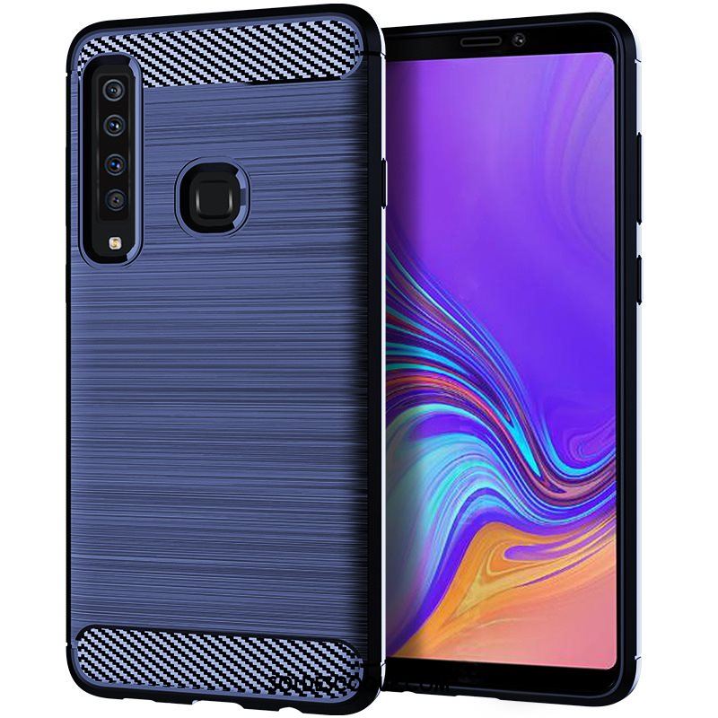 Coque Samsung Galaxy A9 2018 Étoile Bleu Modèle Fleurie Fluide Doux Soie Housse En Ligne