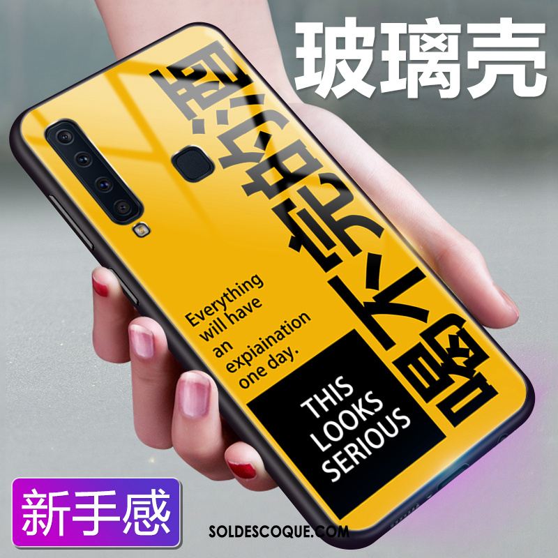 Coque Samsung Galaxy A9 2018 Étui Fluide Doux Étoile Tout Compris Verre Pas Cher