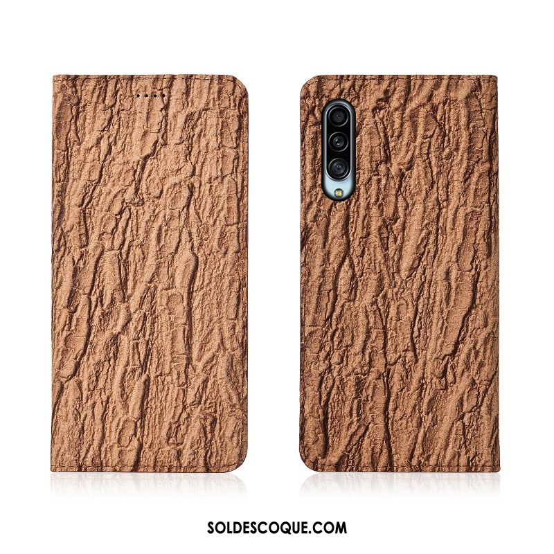 Coque Samsung Galaxy A90 5g Bleu Cuir Véritable Délavé En Daim Silicone Étui Soldes