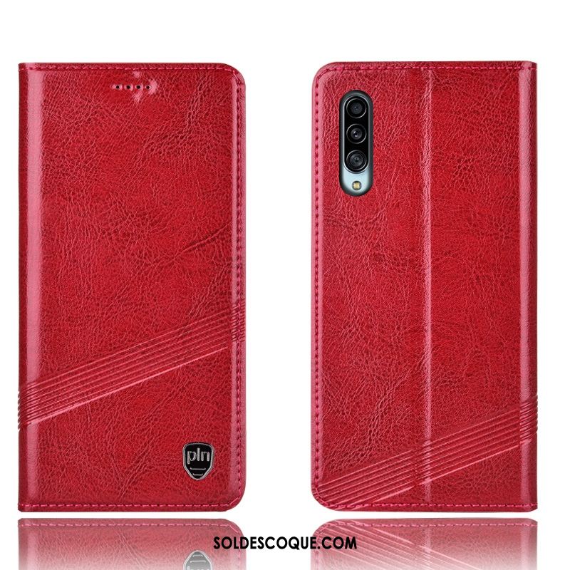 Coque Samsung Galaxy A90 5g Cuir Véritable Incassable Étoile Tout Compris Téléphone Portable Housse Soldes