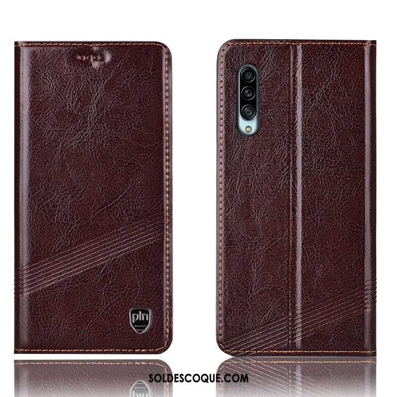 Coque Samsung Galaxy A90 5g Cuir Véritable Incassable Étoile Tout Compris Téléphone Portable Housse Soldes