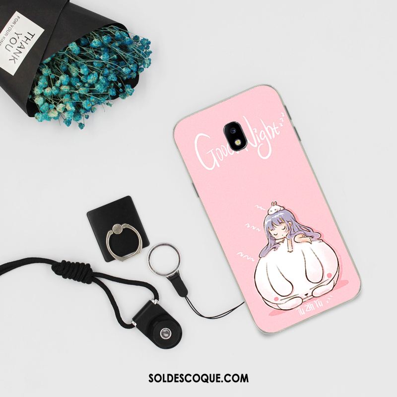 Coque Samsung Galaxy J3 2017 Dessin Animé Incassable Tout Compris Téléphone Portable Rose En Ligne