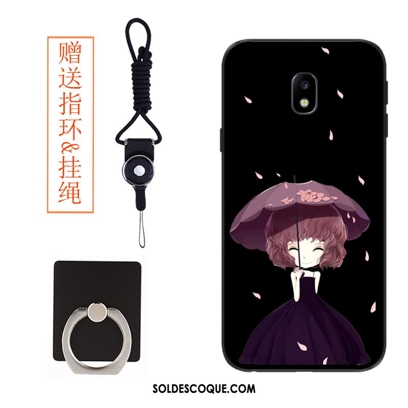 Coque Samsung Galaxy J3 2017 Noir Dessin Animé Fluide Doux Personnalité Étoile En Vente