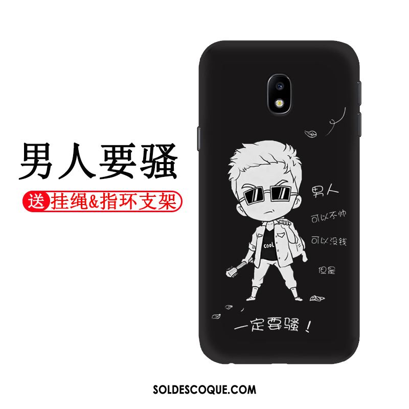 Coque Samsung Galaxy J3 2017 Noir Incassable Silicone Dessin Animé Étui En Ligne