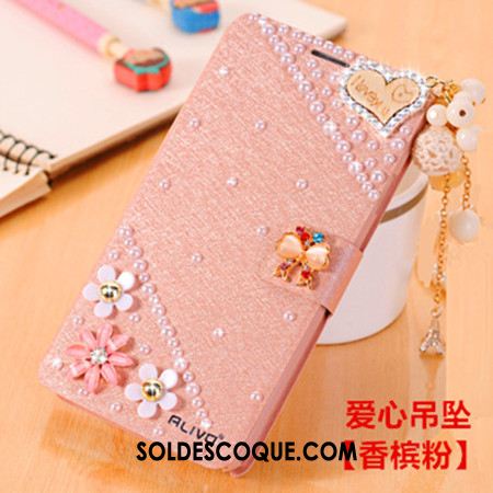 Coque Samsung Galaxy J3 2017 Tendance Or Rose Strass Clamshell Incassable Pas Cher