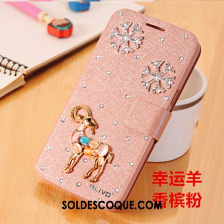 Coque Samsung Galaxy J3 2017 Tendance Or Rose Strass Clamshell Incassable Pas Cher