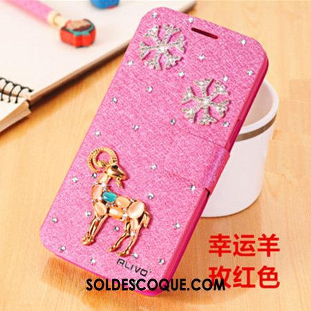 Coque Samsung Galaxy J3 2017 Tendance Or Rose Strass Clamshell Incassable Pas Cher