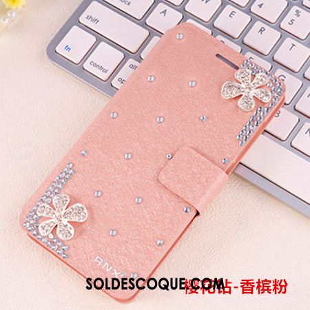 Coque Samsung Galaxy J3 2017 Tendance Or Rose Strass Clamshell Incassable Pas Cher