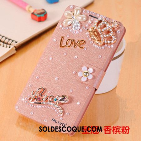 Coque Samsung Galaxy J3 2017 Tendance Or Rose Strass Clamshell Incassable Pas Cher