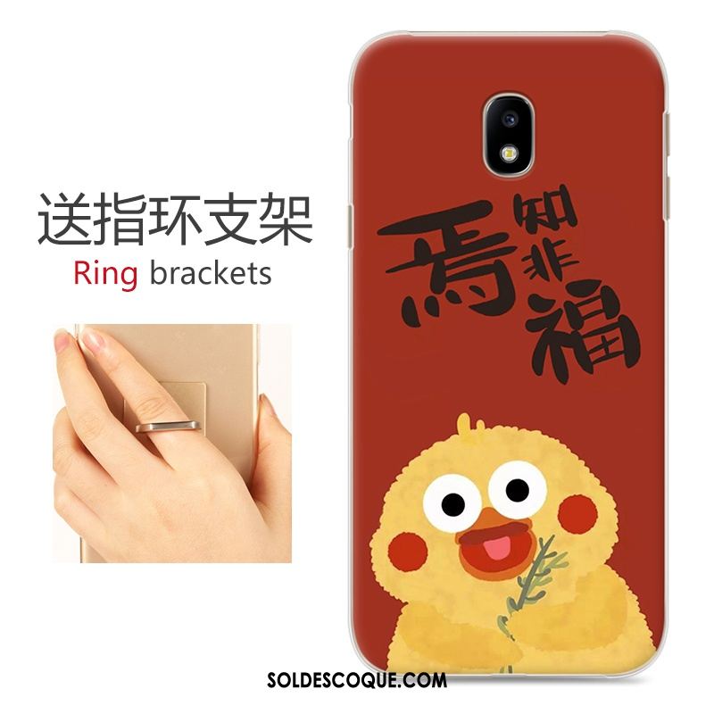 Coque Samsung Galaxy J3 2017 Tendance Peinture Rouge Difficile Étui Pas Cher