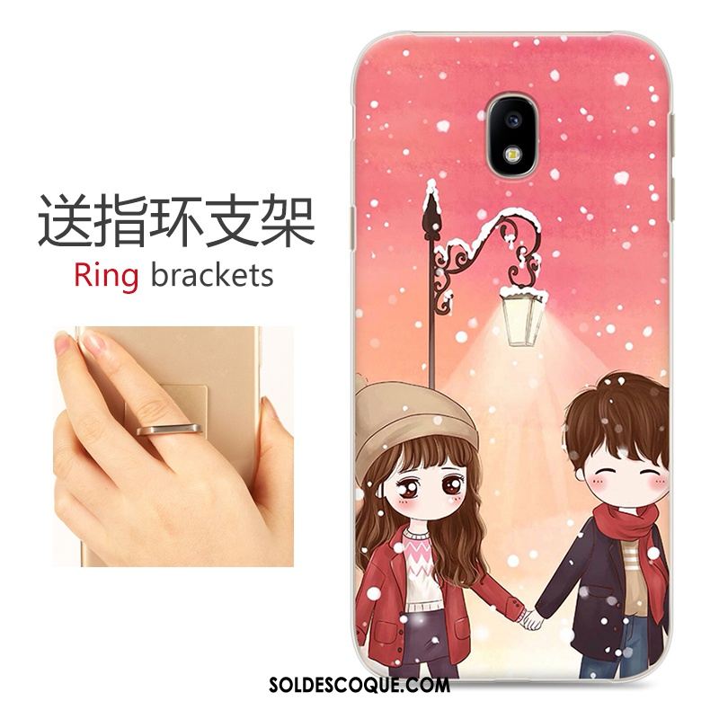 Coque Samsung Galaxy J3 2017 Tendance Peinture Rouge Difficile Étui Pas Cher