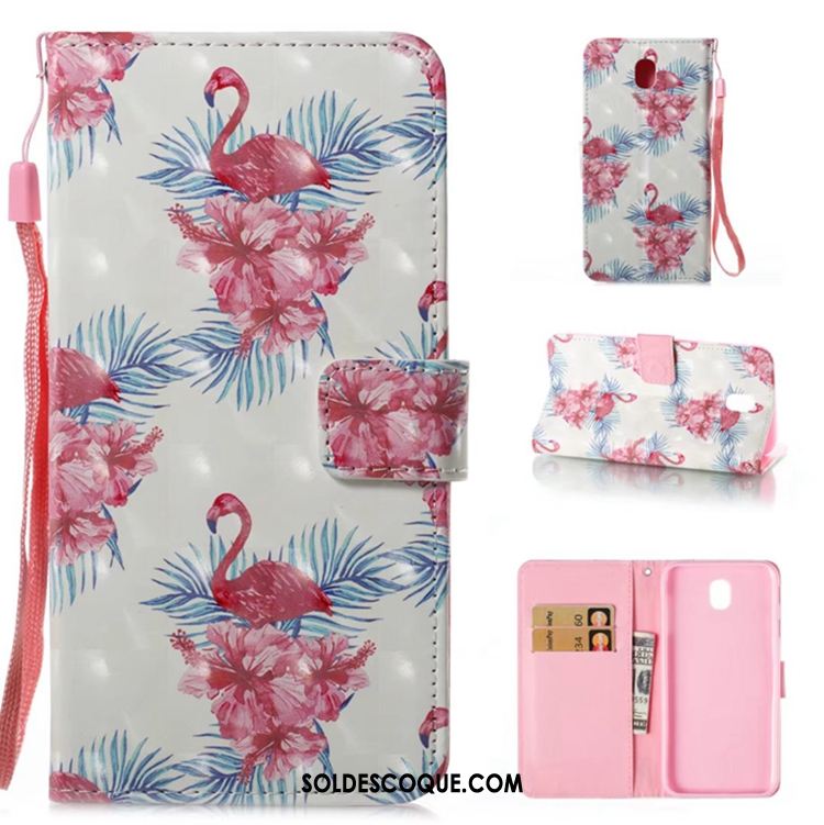 Coque Samsung Galaxy J3 2017 Téléphone Portable Étoile Rose Étui En Cuir Soldes