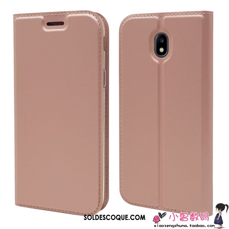 Coque Samsung Galaxy J5 2017 Rose Téléphone Portable Étui En Cuir Étoile Légère Soldes