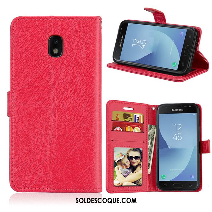 Coque Samsung Galaxy J5 2017 Silicone Étui En Cuir Portefeuille Rose Téléphone Portable Soldes