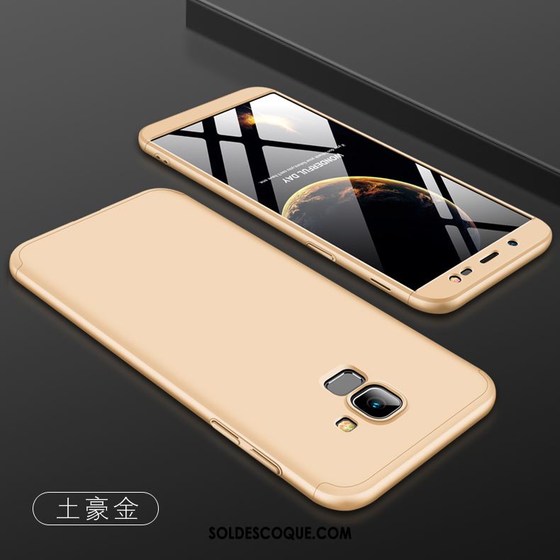 Coque Samsung Galaxy J6 Délavé En Daim Or Rose Étui Tout Compris Étoile Soldes