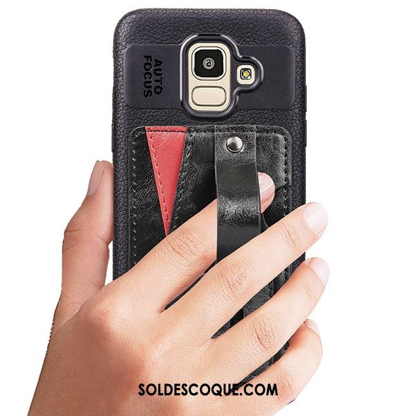 Coque Samsung Galaxy J6 Fluide Doux Carte Support Téléphone Portable Étui En Ligne