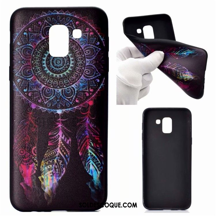 Coque Samsung Galaxy J6 Fluide Doux Violet Incassable Étoile Silicone France