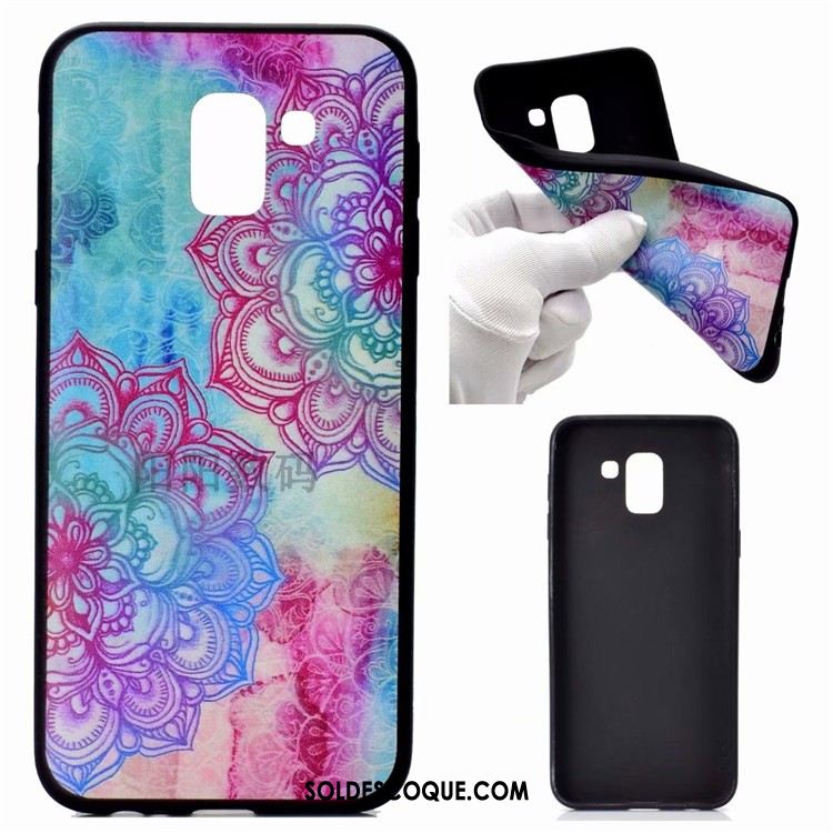 Coque Samsung Galaxy J6 Fluide Doux Violet Incassable Étoile Silicone France