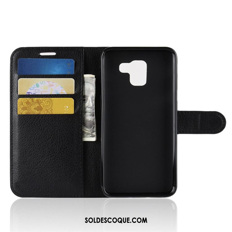 Coque Samsung Galaxy J6 Noir Téléphone Portable Portefeuille Protection Étoile En Ligne