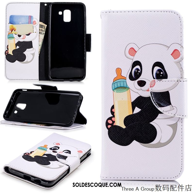 Coque Samsung Galaxy J6 Téléphone Portable Blanc Dessin Animé Étui En Cuir Incassable En Ligne