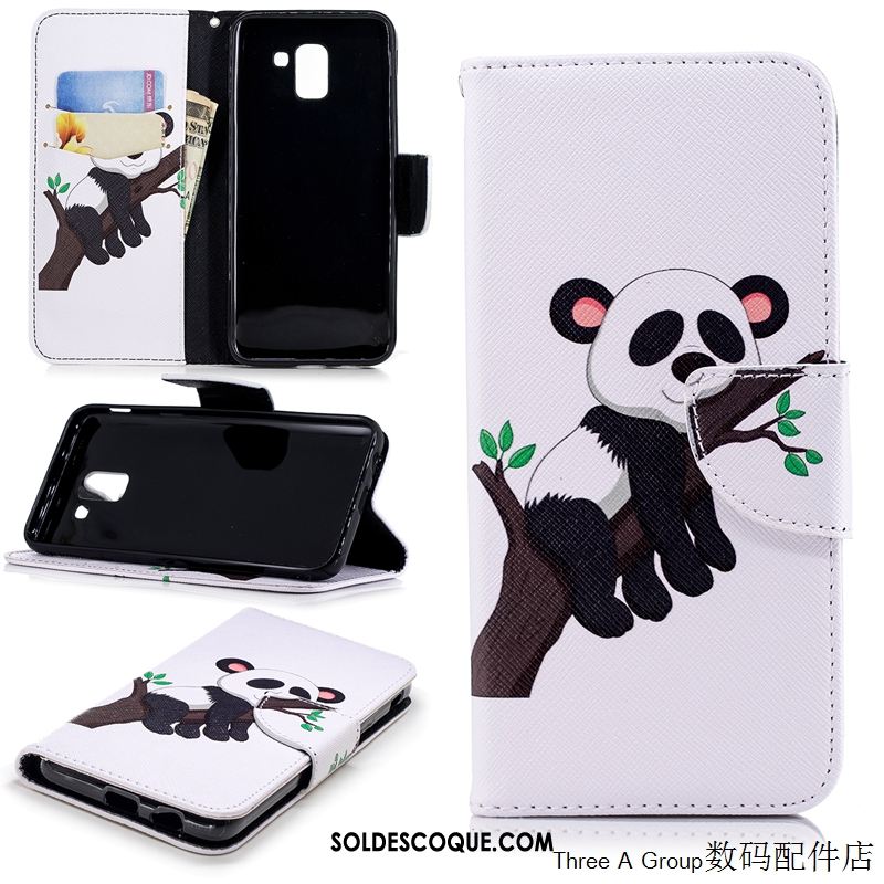 Coque Samsung Galaxy J6 Téléphone Portable Blanc Dessin Animé Étui En Cuir Incassable En Ligne