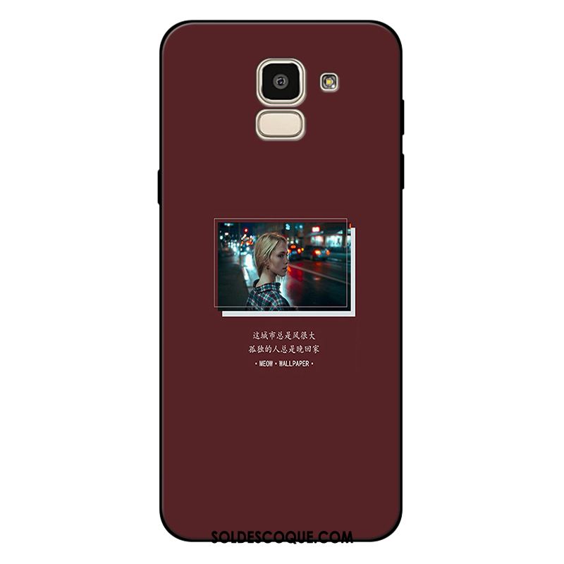 Coque Samsung Galaxy J6 Téléphone Portable Délavé En Daim Jaune Tendance Étoile Pas Cher