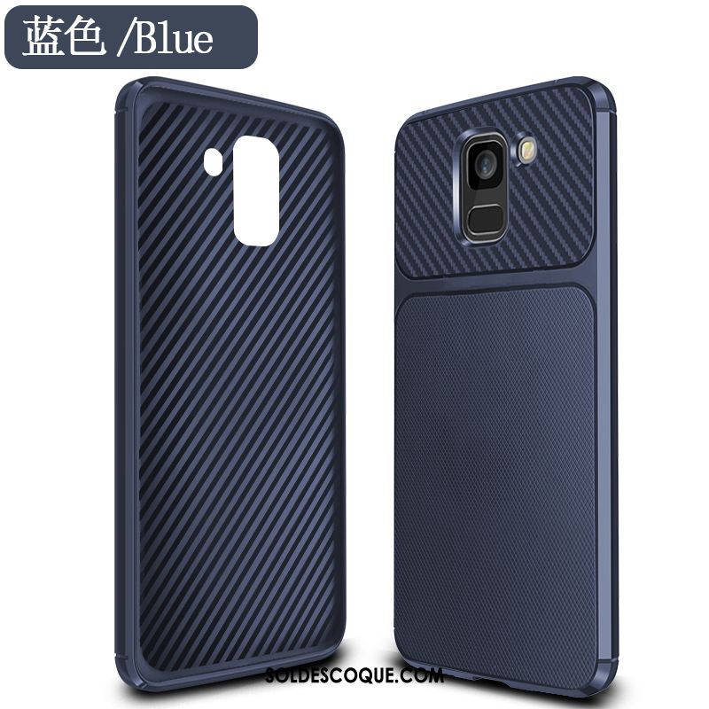 Coque Samsung Galaxy J6 Vérifier Carreaux Gris Protection Silicone Étui Pas Cher