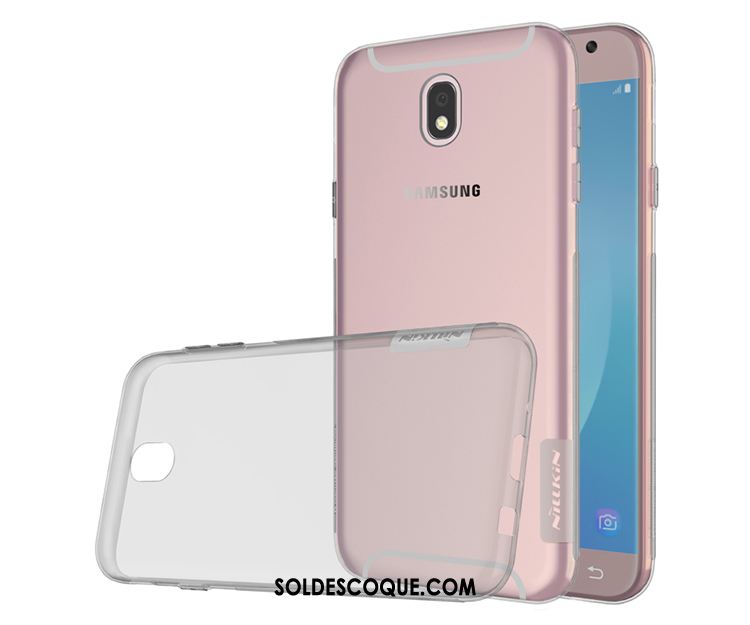 Coque Samsung Galaxy J7 2017 Gris Incassable Transparent Étoile Téléphone Portable Housse Soldes