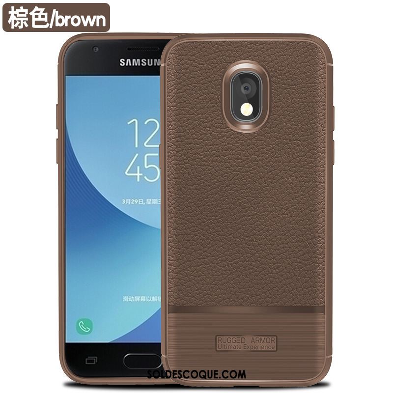 Coque Samsung Galaxy J7 2017 Modèle Fleurie Litchi Silicone Étui Protection Soldes