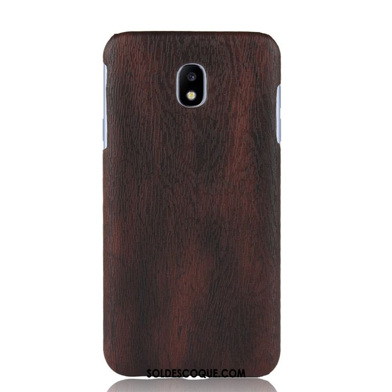 Coque Samsung Galaxy J7 2017 Protection Rouge Grain De Bois Difficile Créatif France