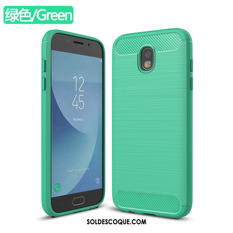 Coque Samsung Galaxy J7 2017 Vert Protection Étui Silicone Étoile Pas Cher