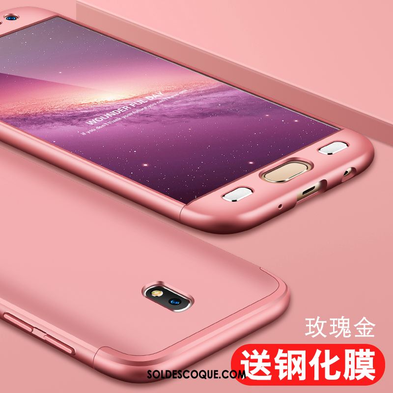 Coque Samsung Galaxy J7 2017 Étui Or Rose Protection Étoile Téléphone Portable Housse Pas Cher