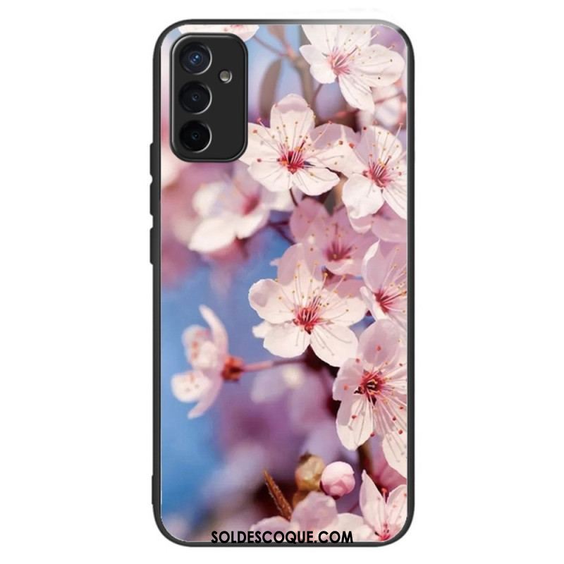 Coque Samsung Galaxy M13 Verre Trempé Fleurs