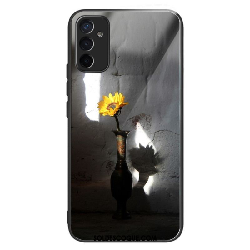 Coque Samsung Galaxy M13 Verre Trempé Fleurs de Soleil