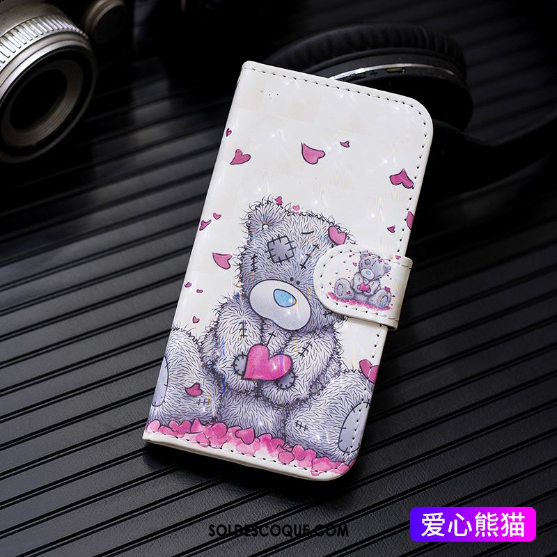 Coque Samsung Galaxy M20 Incassable Clamshell Étui En Cuir Mode Dessin Animé Soldes