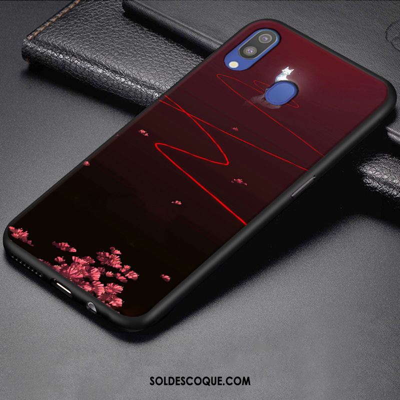 Coque Samsung Galaxy M20 Silicone Étui Rouge Dessin Animé Téléphone Portable Housse Soldes