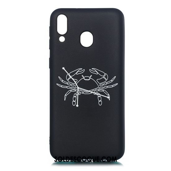 Coque Samsung Galaxy M20 Très Mince Noir Fluide Doux Étoile Étui Pas Cher