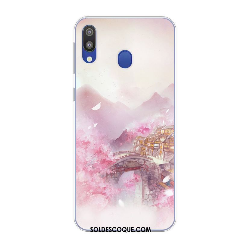 Coque Samsung Galaxy M20 Étui Protection Rose Dessin Animé Téléphone Portable En Vente