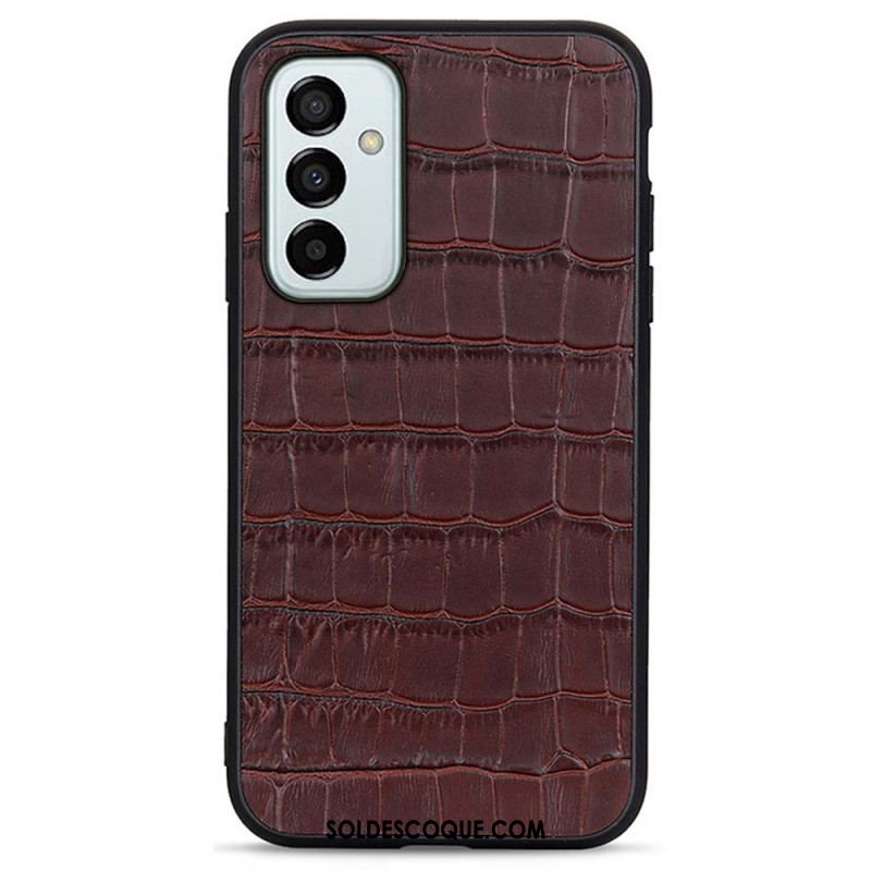 Coque Samsung Galaxy M23 5G Véritable Cuir Texture Crocodile