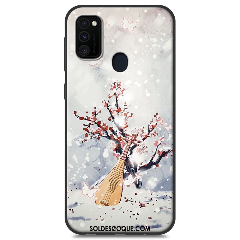 Coque Samsung Galaxy M30s Blanc Étui Protection Incassable Fluide Doux Pas Cher