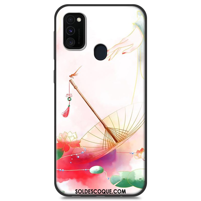 Coque Samsung Galaxy M30s Blanc Étui Protection Incassable Fluide Doux Pas Cher