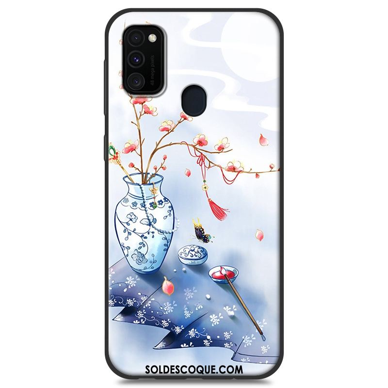 Coque Samsung Galaxy M30s Blanc Étui Protection Incassable Fluide Doux Pas Cher