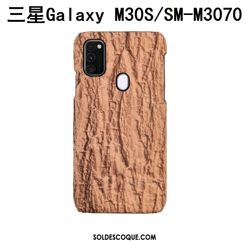 Coque Samsung Galaxy M30s Couvercle Arrière Cuir Arbres Incassable Mode France