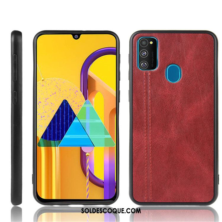 Coque Samsung Galaxy M30s Cuir Étui Difficile Tendance Protection Pas Cher