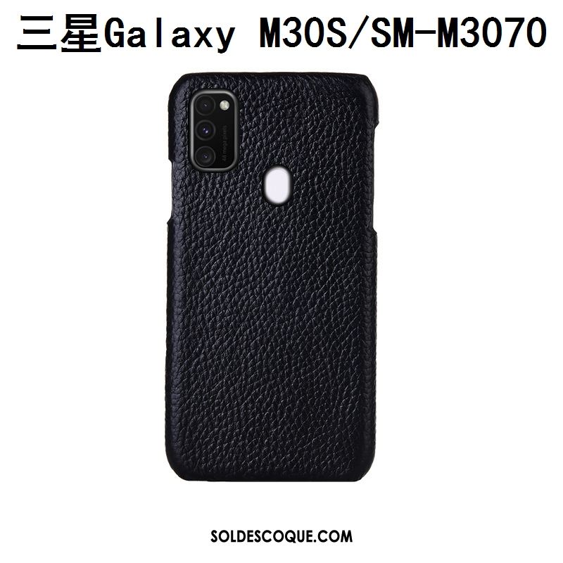 Coque Samsung Galaxy M30s Incassable Téléphone Portable Personnalisé Protection Litchi Soldes
