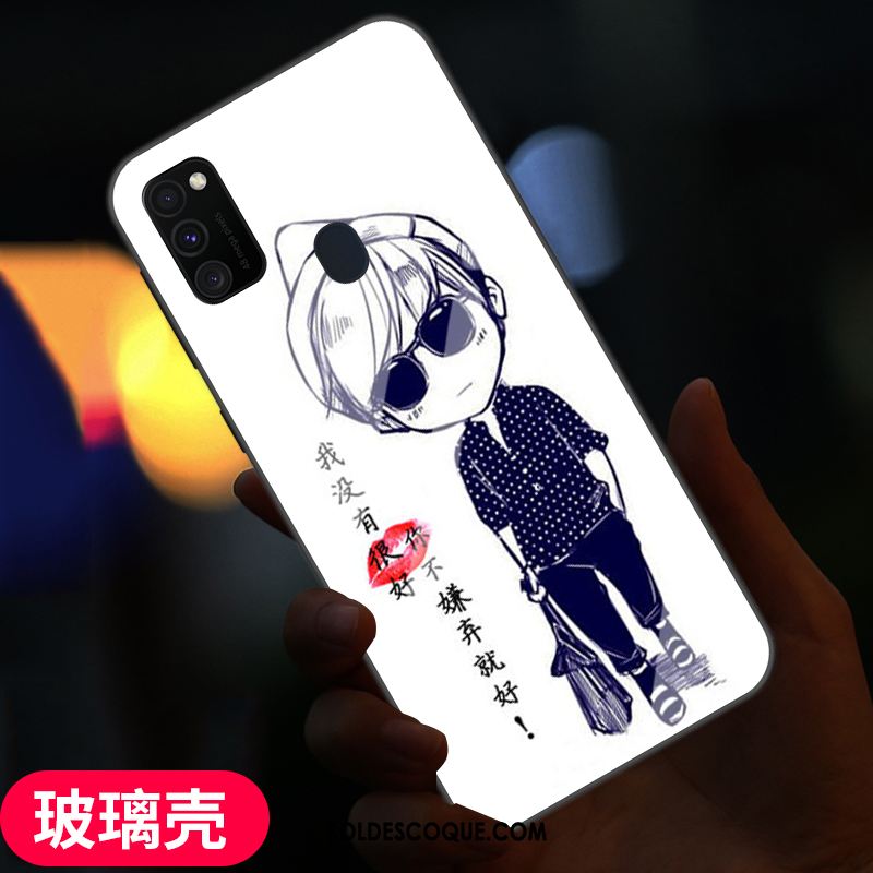 Coque Samsung Galaxy M30s Noir Nouveau Amoureux Mode Étui Pas Cher